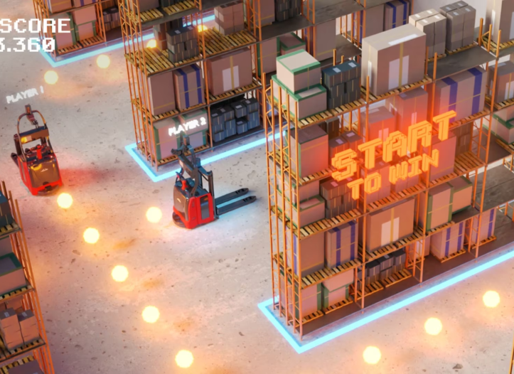 Oil platform in the ocean with the sun setting behind it (14)